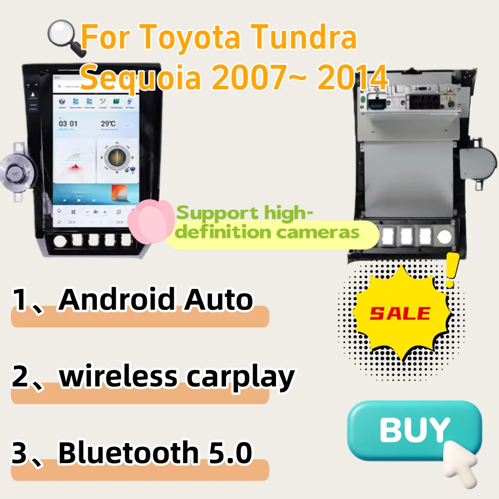Авто радио для Toyota Tundra 2007-2011 Sequoia 2007-2018 Android 13.0 экран автомобильный радиоприемник мультимедийная навигация GPS WIFI 4G Carplay
Авто радио для Toyota Tundra 2007-2011 Sequoia 2007-2018 Android 13.0 экран автомобильный радиоприемник мультимедийная навигация GPS WIFI 4G Carplay