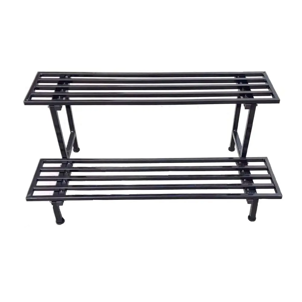 Outdoor Metal Plant Stand Two Tier, Indoor Plant Shelf For Window Sill, Patio, Home, Garden, Plant Lovers - Black
Outdoor Metal Plant Stand Two Tier, Indoor Plant Shelf For Window Sill, Patio, Home, Garden, Plant Lovers - Black