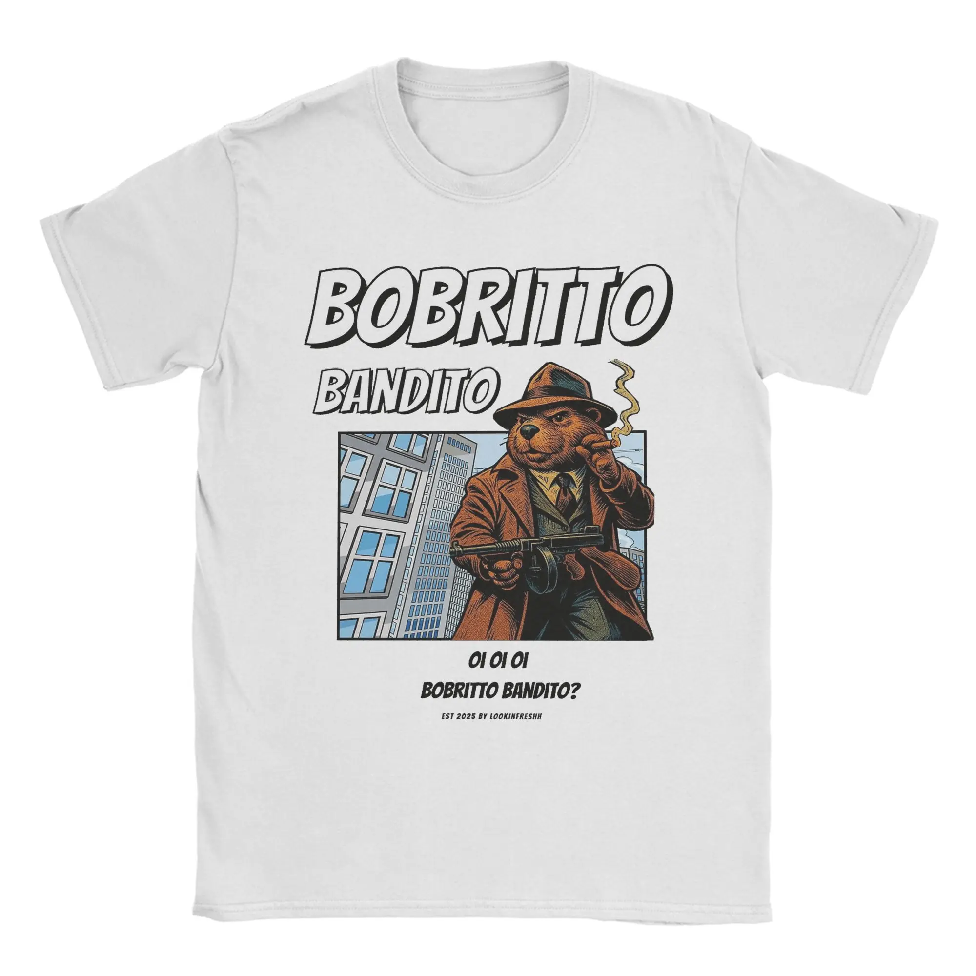 Bobritto Bandito Comic Style T-Shirt Beach Trendy Cool T-Shirts Men's Cotton O Neck Top Tees Short-Sleeved Y2K Funny Tops
Bobritto Bandito Comic Style T-Shirt Beach Trendy Cool T-Shirts Men's Cotton O Neck Top Tees Short-Sleeved Y2K Funny Tops