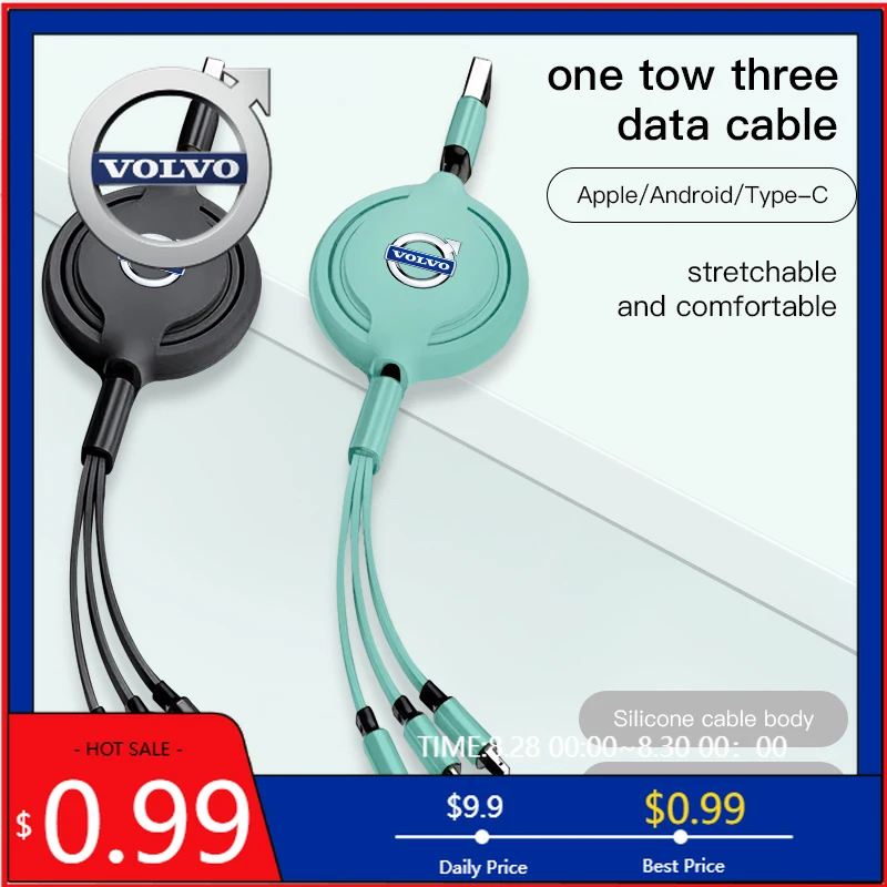 Центральные колпачки колес 3 в 1, масштабируемый кабель для быстрой зарядки телефона, автомобильные аксессуары для Volvo Xc60 Xc90 V40 V60 S60 V50 V90 S
Центральные колпачки колес 3 в 1, масштабируемый кабель для быстрой зарядки телефона, автомобильные аксессуары для Volvo Xc60 Xc90 V40 V60 S60 V50 V90 S