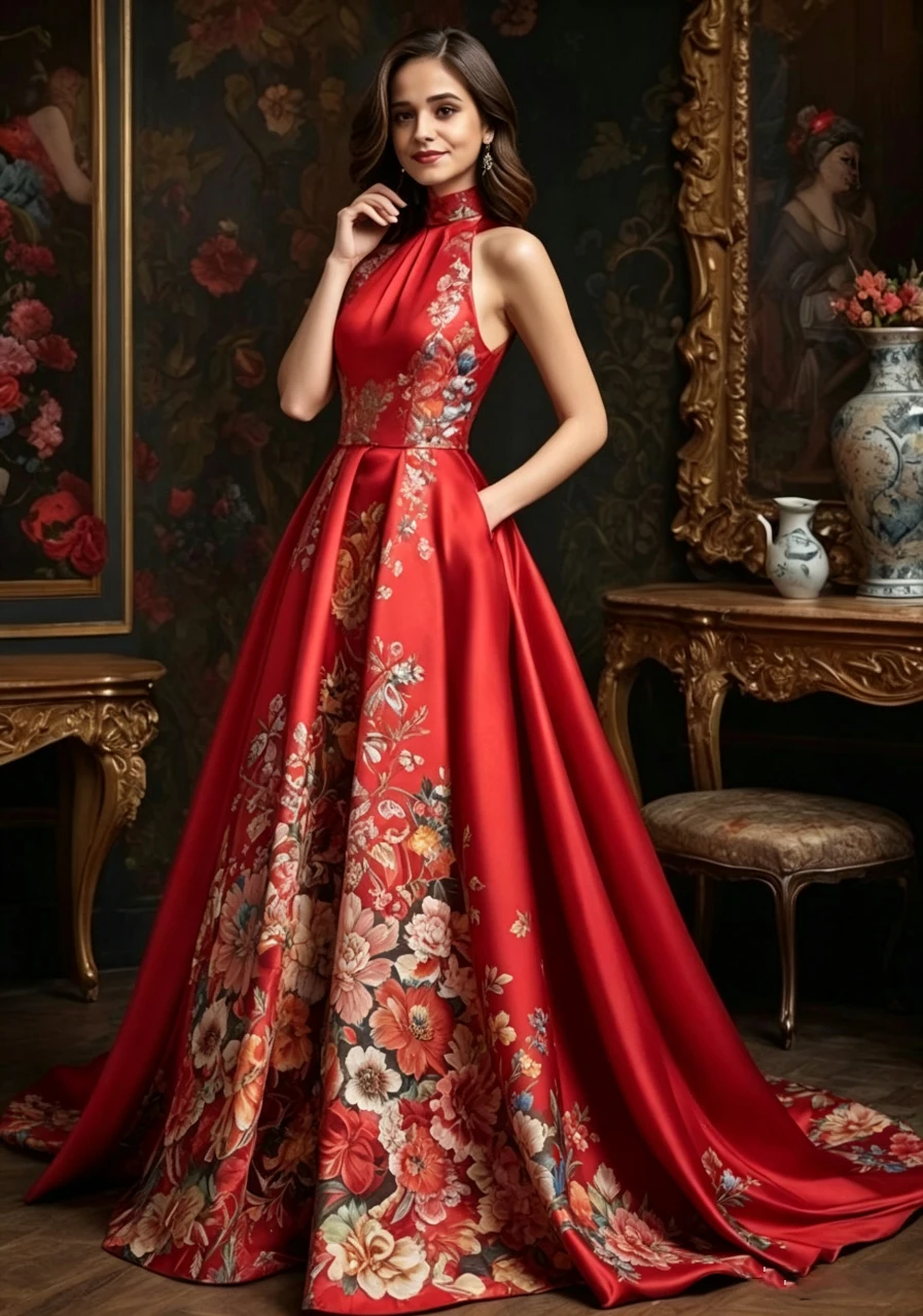 Women's Print Halter Neck Maxi Dress Sleeveless High Waist A-Line Wedding Guest Cocktail Party Evening Long Dress Summer
Women's Print Halter Neck Maxi Dress Sleeveless High Waist A-Line Wedding Guest Cocktail Party Evening Long Dress Summer