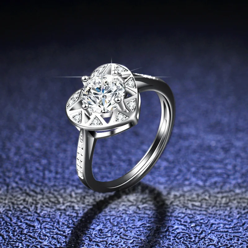 925 Sterling Silver Heart-shaped Love Ring Women Xiaohongshu Kuaishou Live Hot Sale
925 Sterling Silver Heart-shaped Love Ring Women Xiaohongshu Kuaishou Live Hot Sale