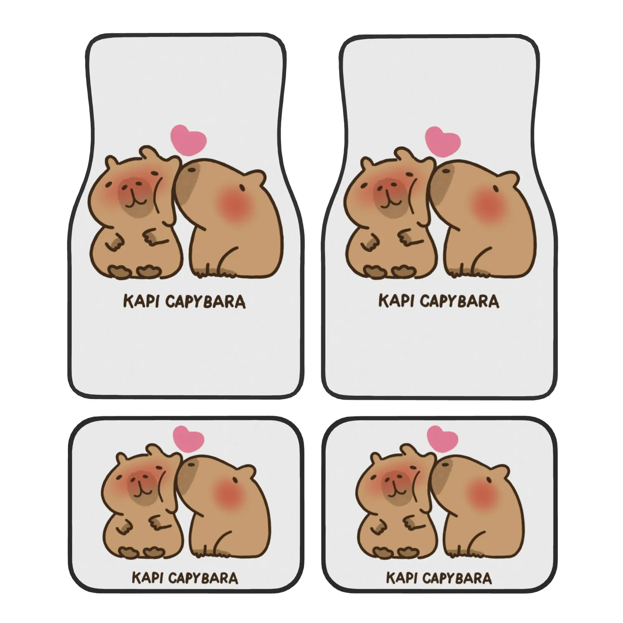 Car Floor Mats 4 Pcs Crystal Velvet Capybara Couple Kiss Universal Front Rear Foot Mats Non-Slip Carpets Rugs Pieces Auto
Car Floor Mats 4 Pcs Crystal Velvet Capybara Couple Kiss Universal Front Rear Foot Mats Non-Slip Carpets Rugs Pieces Auto