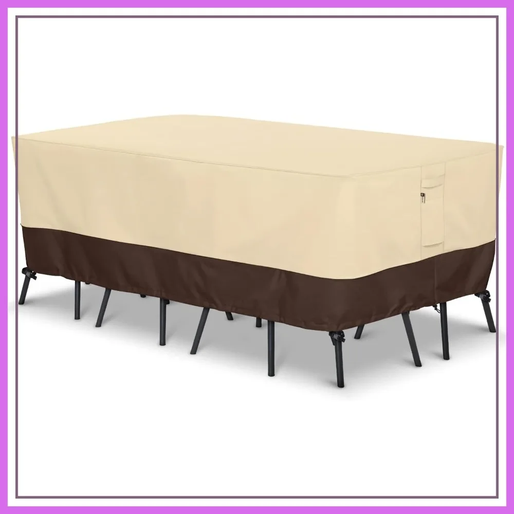 Waterproof Patio Furniture Cover, 88x62x28 Inch, Heavy Duty Outdoor Table and Chairs Cover, Beige & Brown
Waterproof Patio Furniture Cover, 88x62x28 Inch, Heavy Duty Outdoor Table and Chairs Cover, Beige & Brown
