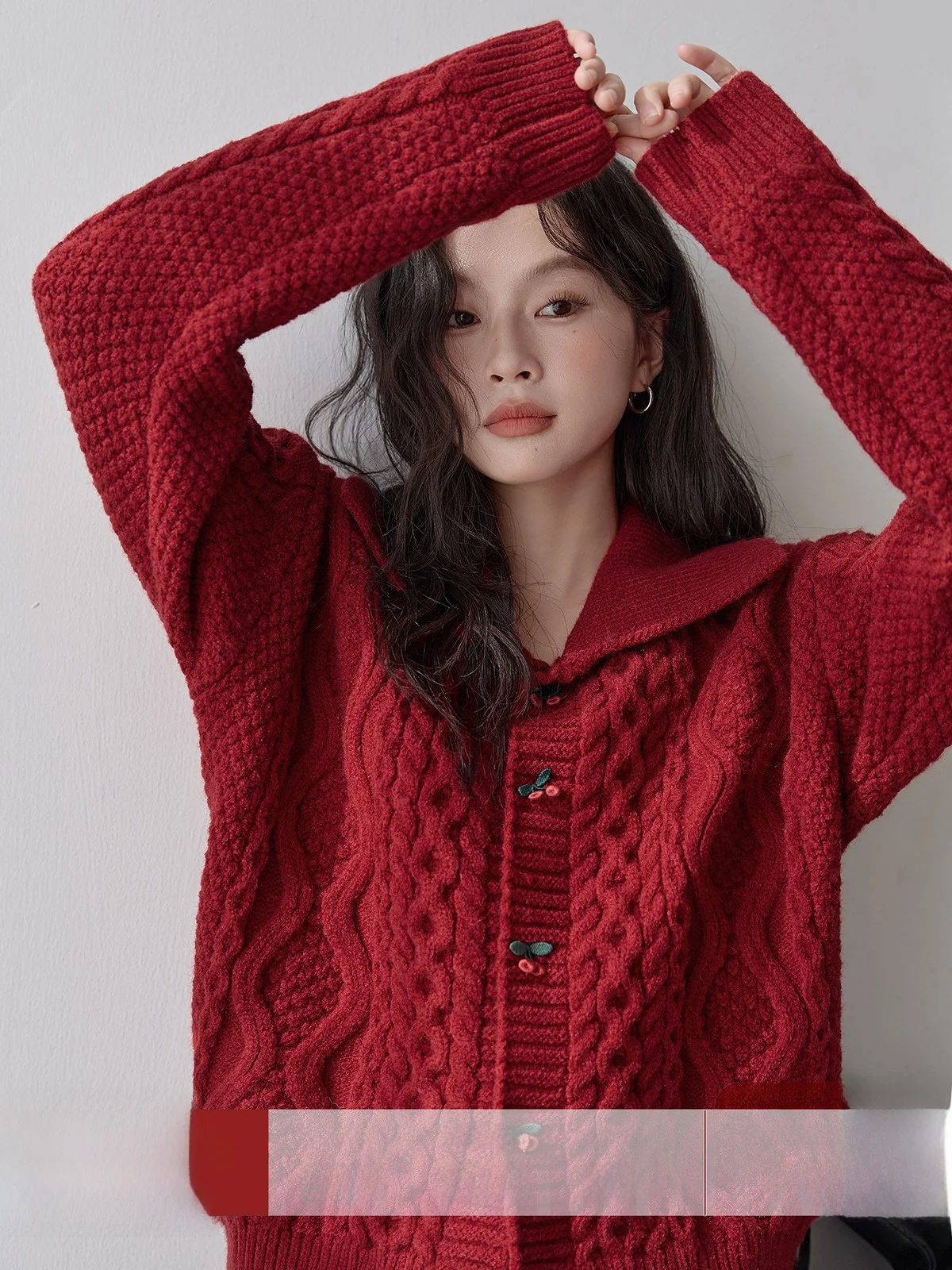 Red Cherry Button Knit Sweater Women's Fashion Spring New Year Retro Twist Versatile Cardigan Commute Style Long Sleeve Regul...
Red Cherry Button Knit Sweater Women's Fashion Spring New Year Retro Twist Versatile Cardigan Commute Style Long Sleeve Regul...