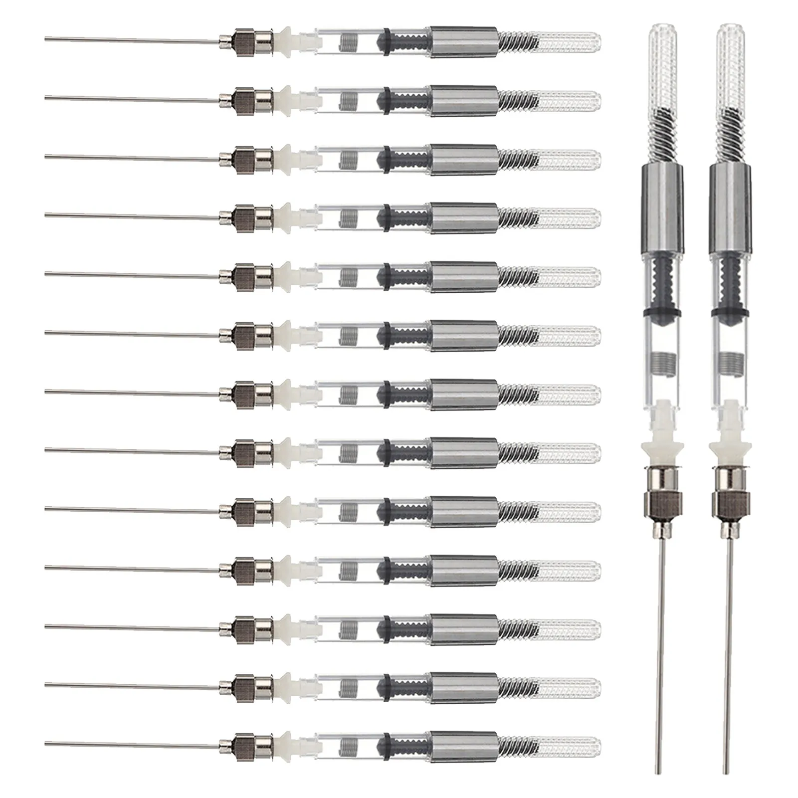 15Pcs Fountain Pen Ink Syringe Filler Universal Screw in Converter Compatible with European Standard Pens Precise Ink Transfer
15Pcs Fountain Pen Ink Syringe Filler Universal Screw in Converter Compatible with European Standard Pens Precise Ink Transfer