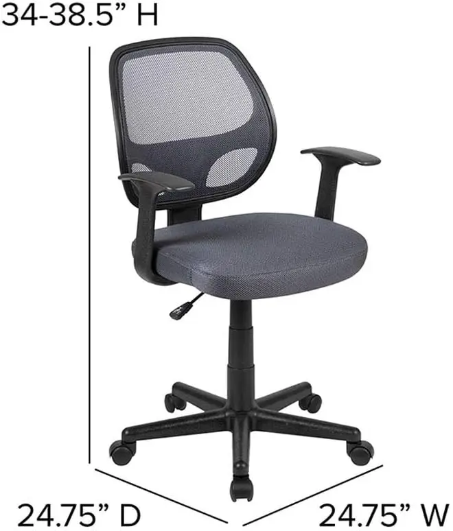Flash Fundamentals Mid-Back Gray Mesh Swivel Ergonomic Task Office Chair With Arms
Flash Fundamentals Mid-Back Gray Mesh Swivel Ergonomic Task Office Chair With Arms