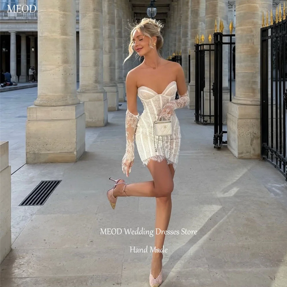 MEOD Modern Lace Wedding Dresses Bride Short Sweetheat Backless Vintage Vestidos De Novia Sleeveless Fashion Dress Customized
MEOD Modern Lace Wedding Dresses Bride Short Sweetheat Backless Vintage Vestidos De Novia Sleeveless Fashion Dress Customized