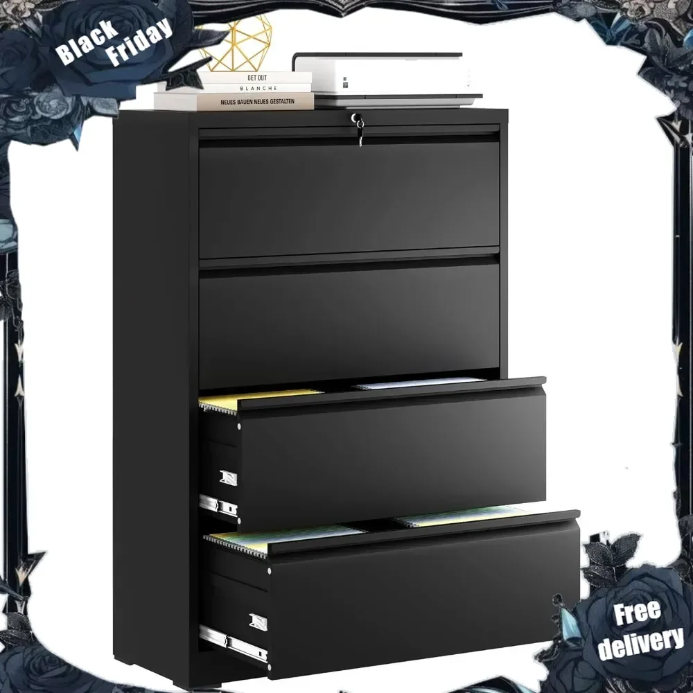 Metal Lateral File Cabinets with Lock,4 Drawer Filing Cabinets for Home Office, Steel Wide Filing Organization Storage Cabinets
Metal Lateral File Cabinets with Lock,4 Drawer Filing Cabinets for Home Office, Steel Wide Filing Organization Storage Cabinets