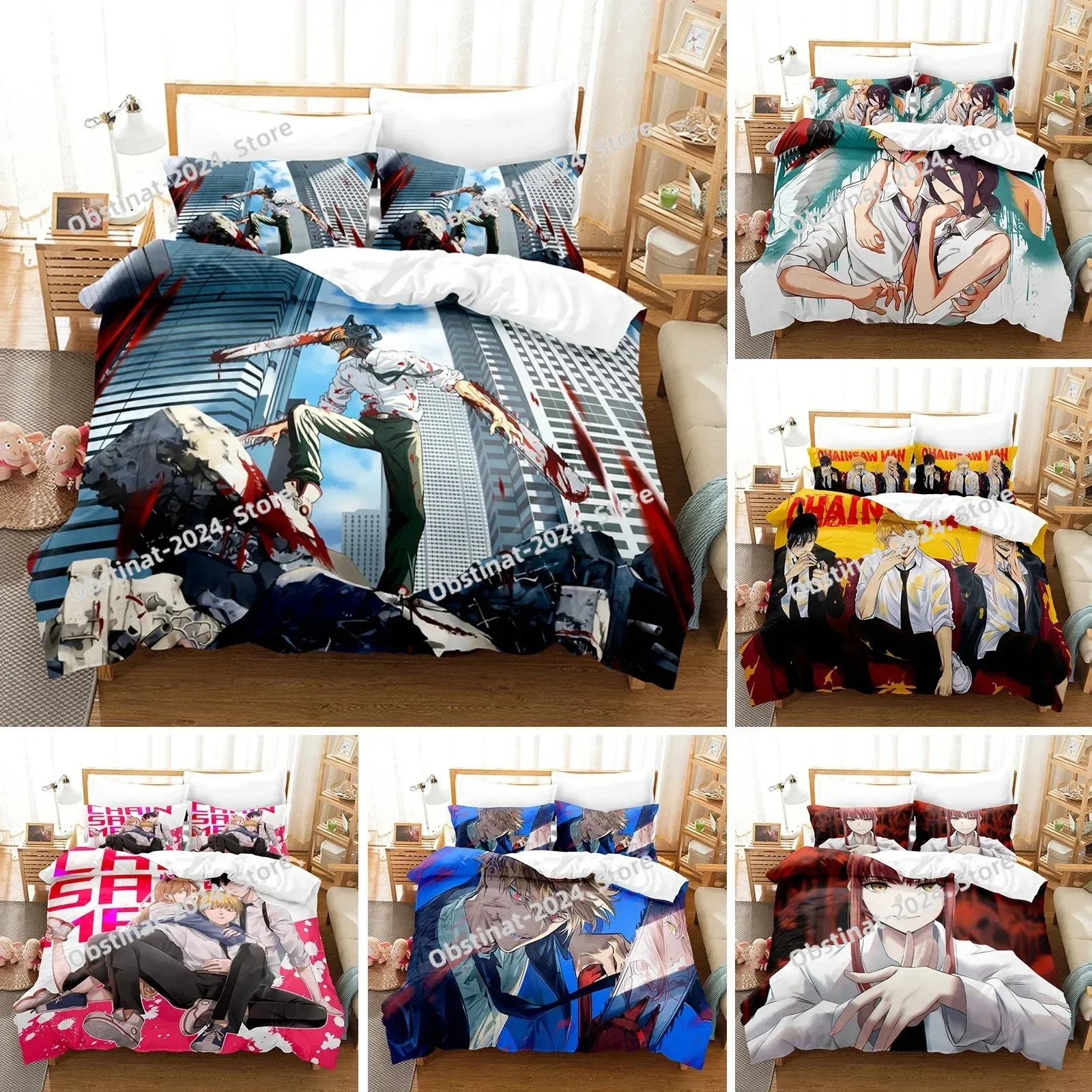 3D Printed Anime Chainsaw Man Bedding Set Makima Duvet Cover Cover Single Twin Quilt Bedclothes Cover Home Textile
3D Printed Anime Chainsaw Man Bedding Set Makima Duvet Cover Cover Single Twin Quilt Bedclothes Cover Home Textile