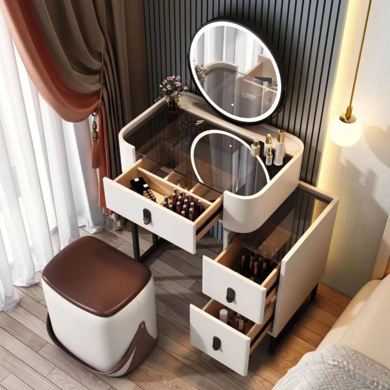 Nordic Light luxury Makeup vanity high-end dressing tables with mirror multi-functional tocador de maquillaje home furniture
Nordic Light luxury Makeup vanity high-end dressing tables with mirror multi-functional tocador de maquillaje home furniture