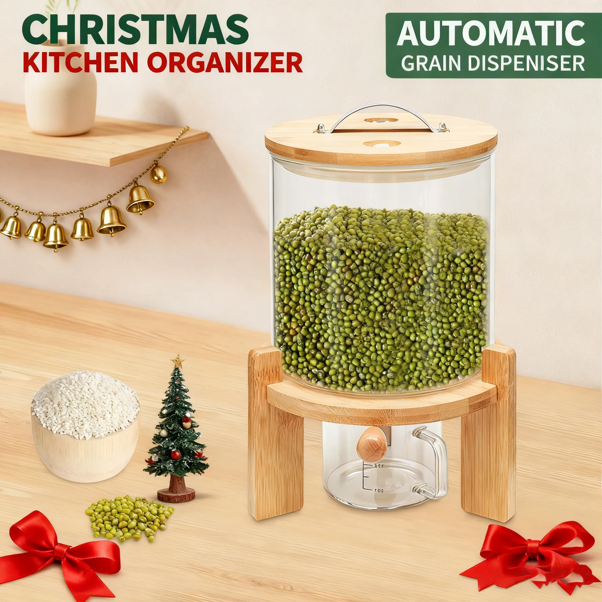 5L Cereal Dispenser Flour Rice Storage Container Glass Tank W/ Lid Measuring Mug For Storing Rice, Flour, Nuts, Coffee Beans
5L Cereal Dispenser Flour Rice Storage Container Glass Tank W/ Lid Measuring Mug For Storing Rice, Flour, Nuts, Coffee Beans