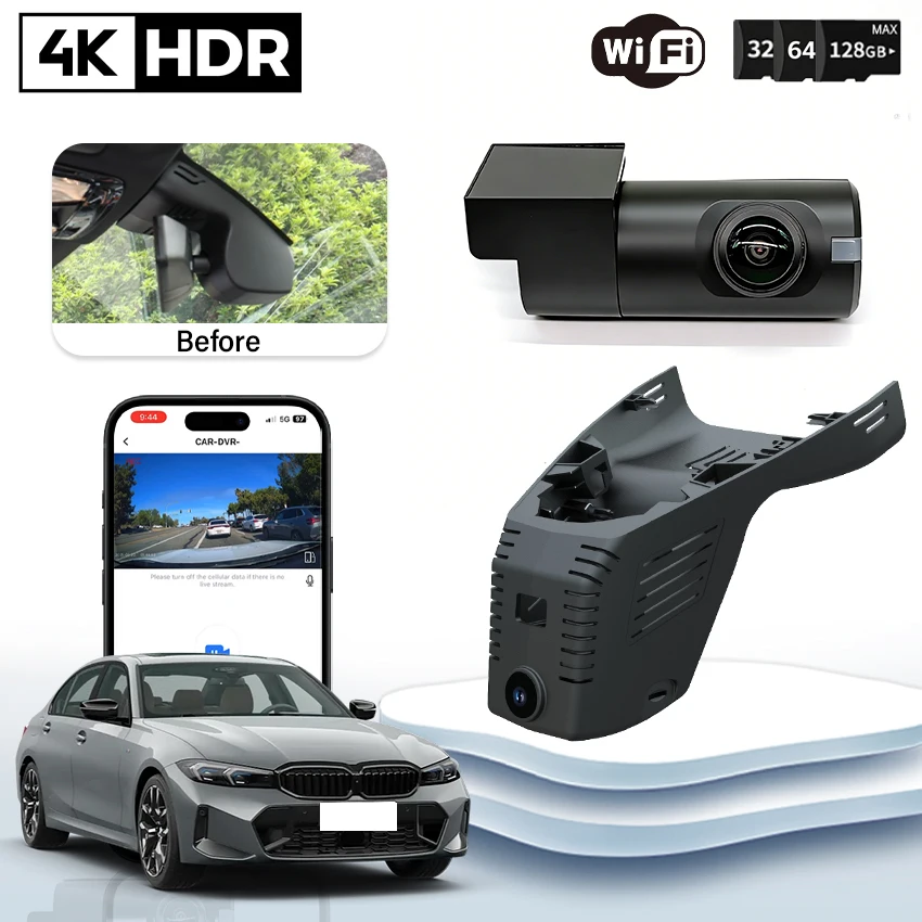 For BMW 3 Series 325i 330Li I3 eDrive35L eDrive40L 4 Series 425i 430i 2024-2026 4K Car DVR Wifi Dash Cam Camera Video Recorder
For BMW 3 Series 325i 330Li I3 eDrive35L eDrive40L 4 Series 425i 430i 2024-2026 4K Car DVR Wifi Dash Cam Camera Video Recorder
