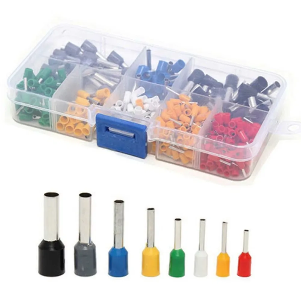 Kit casquillos extremo pasador cable aislado AWG 22-10, Conector crimpado cobre cable, 400 unids/set
Kit casquillos extremo pasador cable aislado AWG 22-10, Conector crimpado cobre cable, 400 unids/set