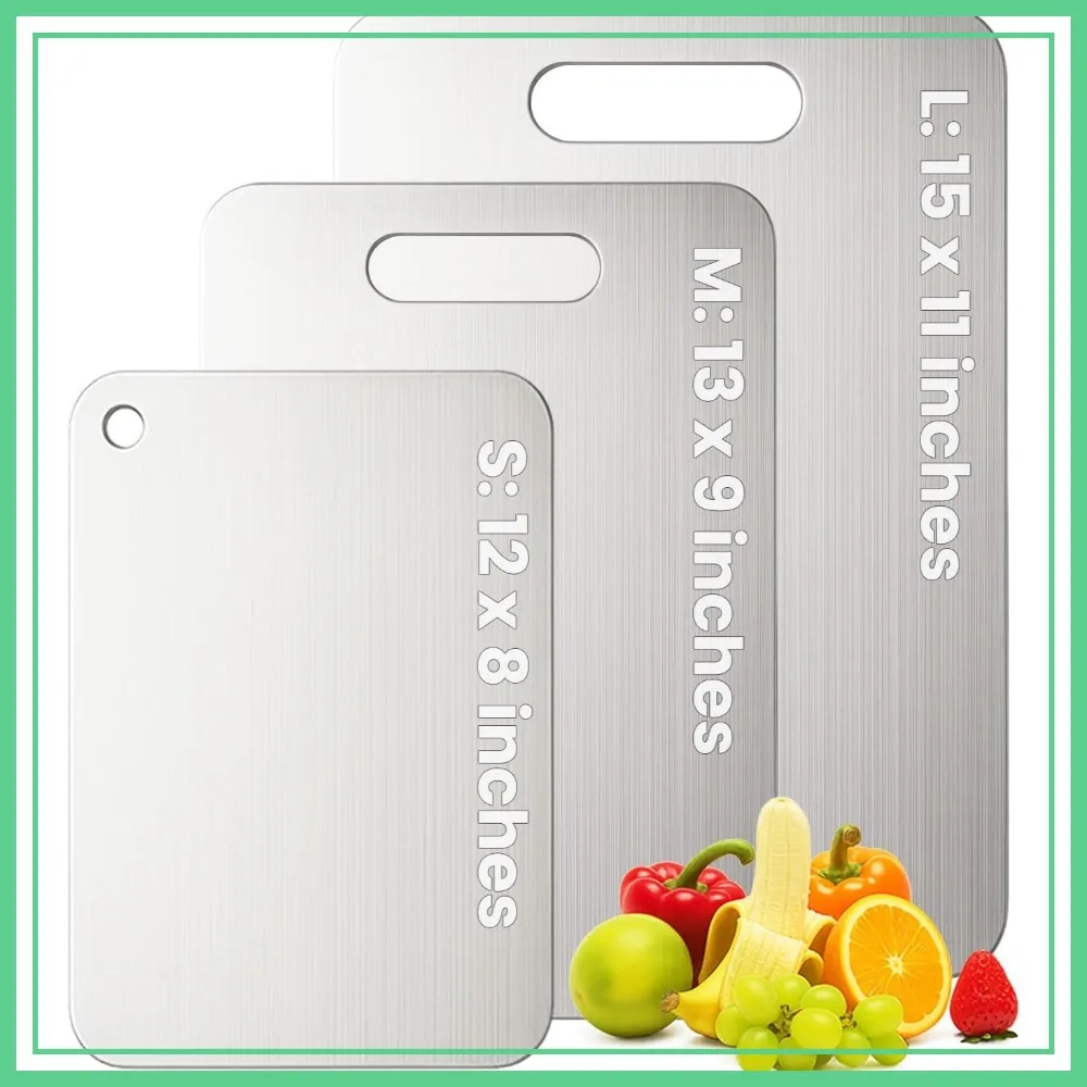 Titanium Cutting Board Set of 3, 100% Pure Titanium, Double Sided, Non Toxic, Dishwasher Safe (S+M+L)
Titanium Cutting Board Set of 3, 100% Pure Titanium, Double Sided, Non Toxic, Dishwasher Safe (S+M+L)