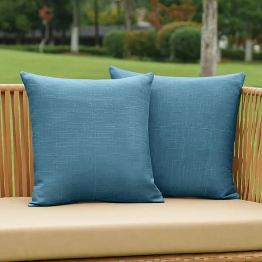 Pack of 2 Decorative Outdoor Waterproof Pillow Covers Square Garden Linen Textured Cushion Sham Throw Pillowcase Set of 2 for P
Pack of 2 Decorative Outdoor Waterproof Pillow Covers Square Garden Linen Textured Cushion Sham Throw Pillowcase Set of 2 for P