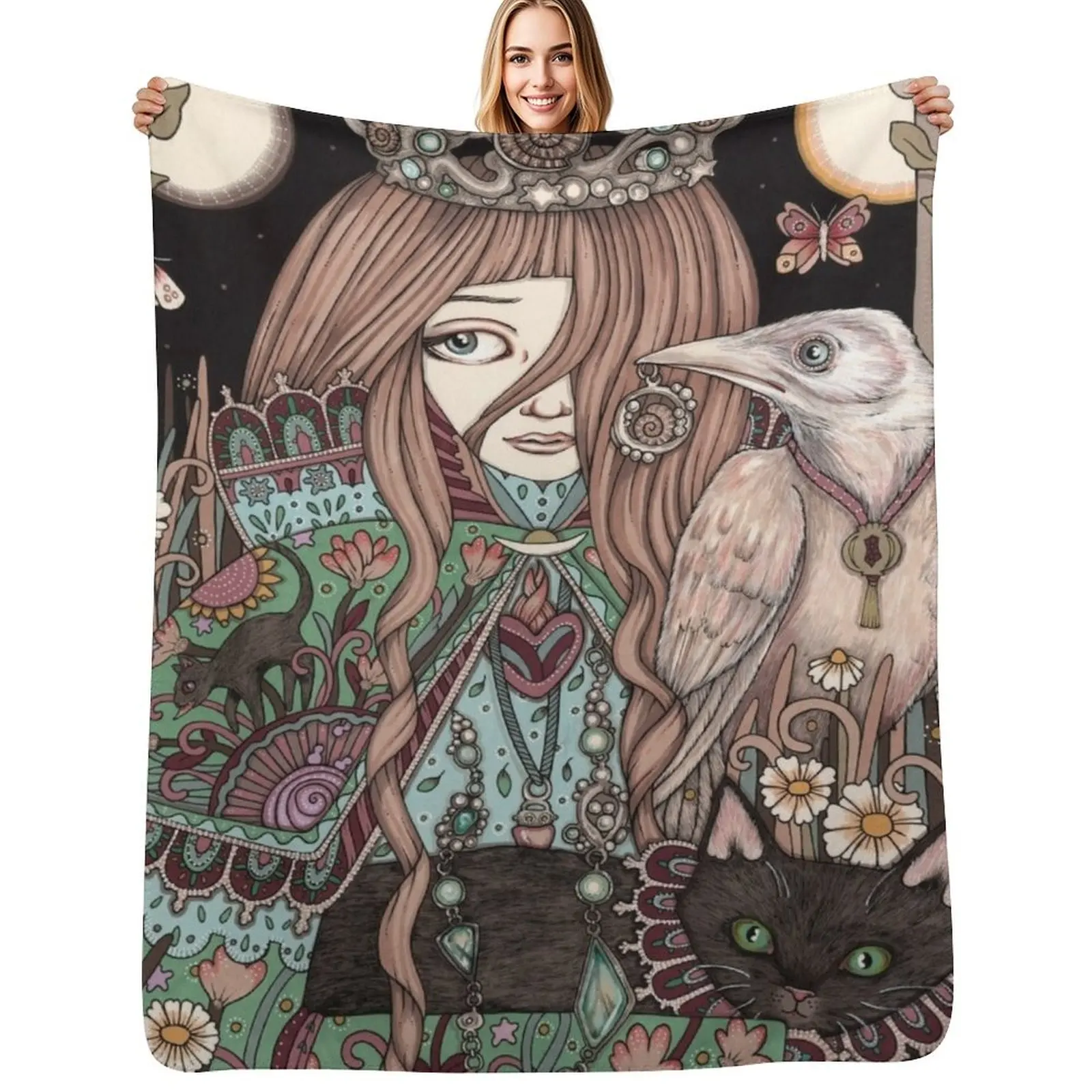 The High Priestess Throw Blanket Quilt christmas gifts Hair for babies Blankets
The High Priestess Throw Blanket Quilt christmas gifts Hair for babies Blankets