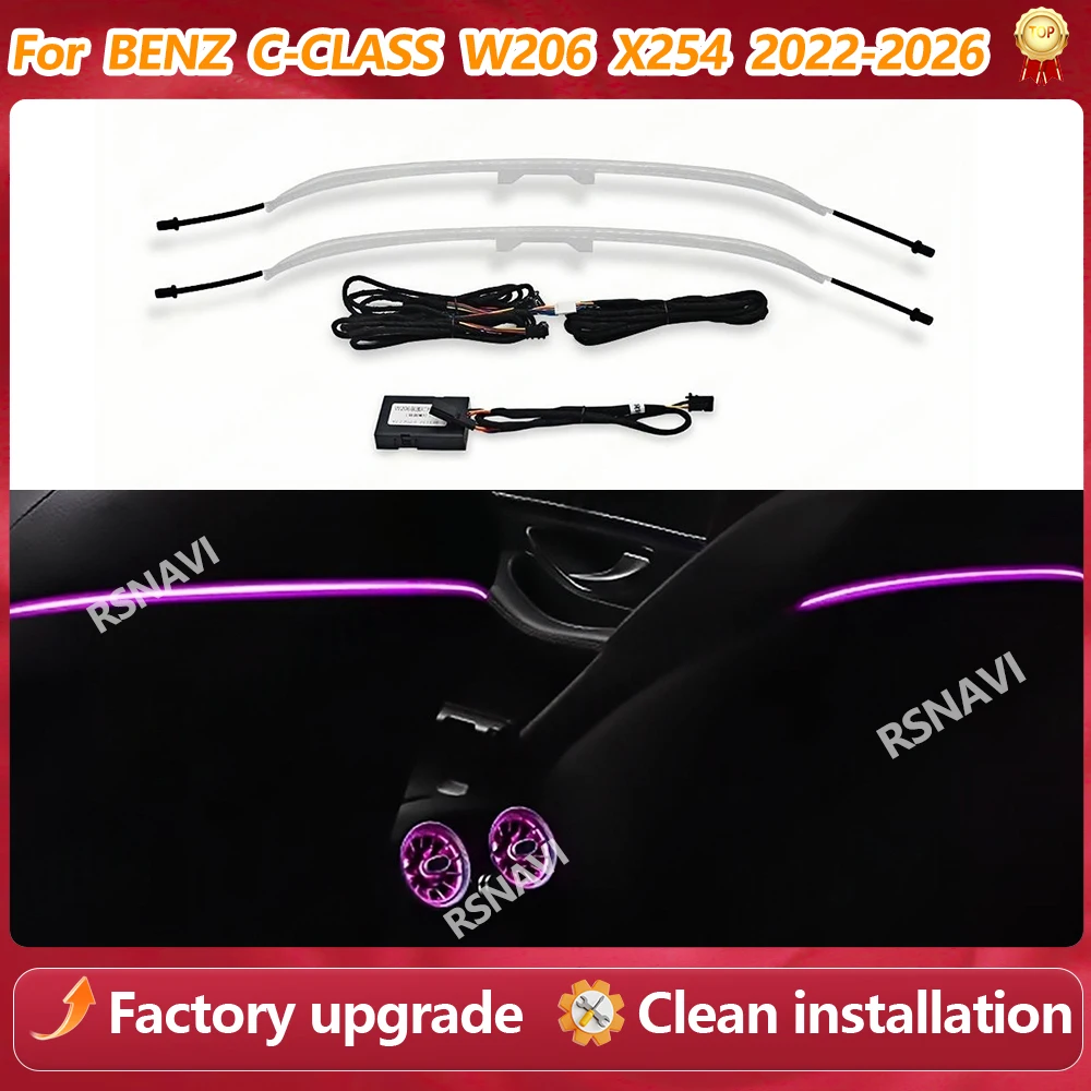 64/256 Colors LED Seat light Ambient Light For Mercedes Benz C-Class W206 CLA X254 2022-2026 Original Car Upgrade Part
64/256 Colors LED Seat light Ambient Light For Mercedes Benz C-Class W206 CLA X254 2022-2026 Original Car Upgrade Part