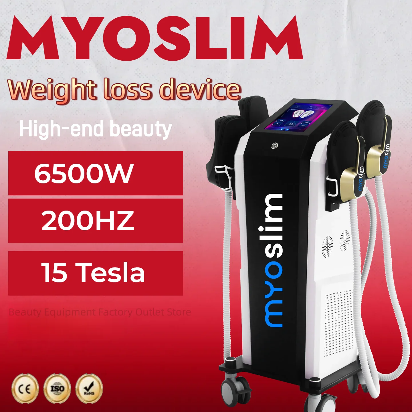 Myoslim EMS RF Machine Professional Hi-emt Body Sculpt 6500W 200HZ EMS Muscle Stimulator Slimming Machine
Myoslim EMS RF Machine Professional Hi-emt Body Sculpt 6500W 200HZ EMS Muscle Stimulator Slimming Machine