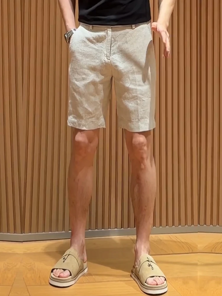 Business Casual Men's Short Pants Light Thin Fashionable Breathable Linen Feel Straight Leg Five-Quarter Pants Versatile Style
Business Casual Men's Short Pants Light Thin Fashionable Breathable Linen Feel Straight Leg Five-Quarter Pants Versatile Style
