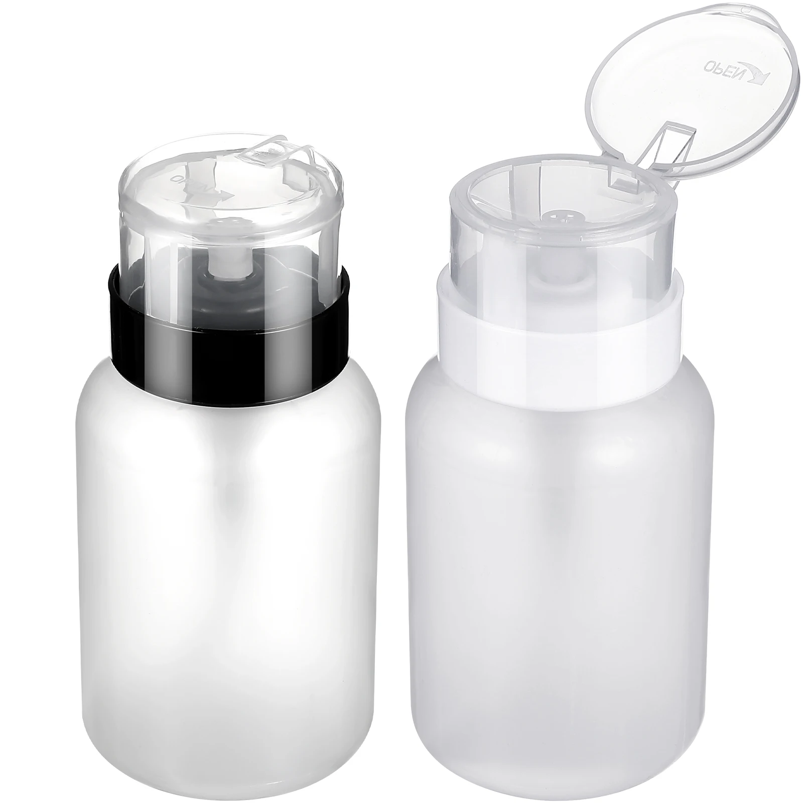 2Pcs Pump Dispenser Bottles Reusable PP Plastic Empty Containers for Alcohol Nail Polish Remover Black Small Portable
2Pcs Pump Dispenser Bottles Reusable PP Plastic Empty Containers for Alcohol Nail Polish Remover Black Small Portable