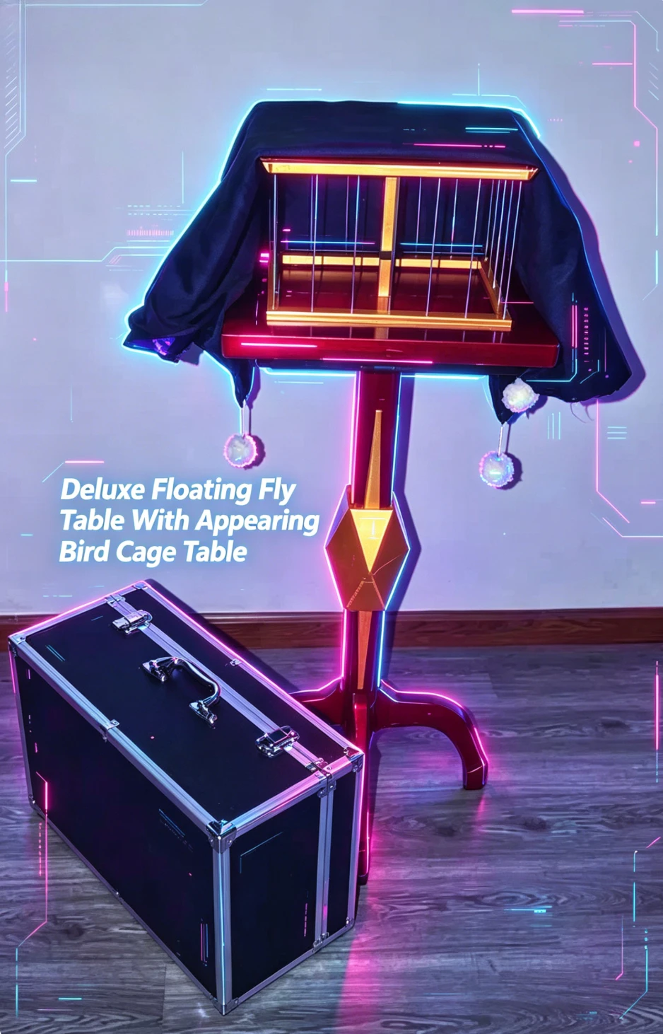 Deluxe Floating Fly Table With Appearing Bird Cage Table Mult-Function Dove Stage IMagic Tricks llusions Manipulation Mentalism
Deluxe Floating Fly Table With Appearing Bird Cage Table Mult-Function Dove Stage IMagic Tricks llusions Manipulation Mentalism