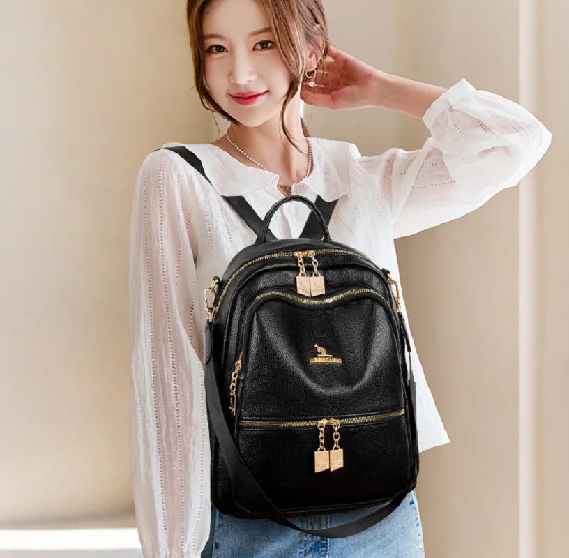 New Women's Fashion High Quality Soft Leather Travel Backpacks Large Capacity Shoulder Bags School Bag Crossbody Backpack
New Women's Fashion High Quality Soft Leather Travel Backpacks Large Capacity Shoulder Bags School Bag Crossbody Backpack