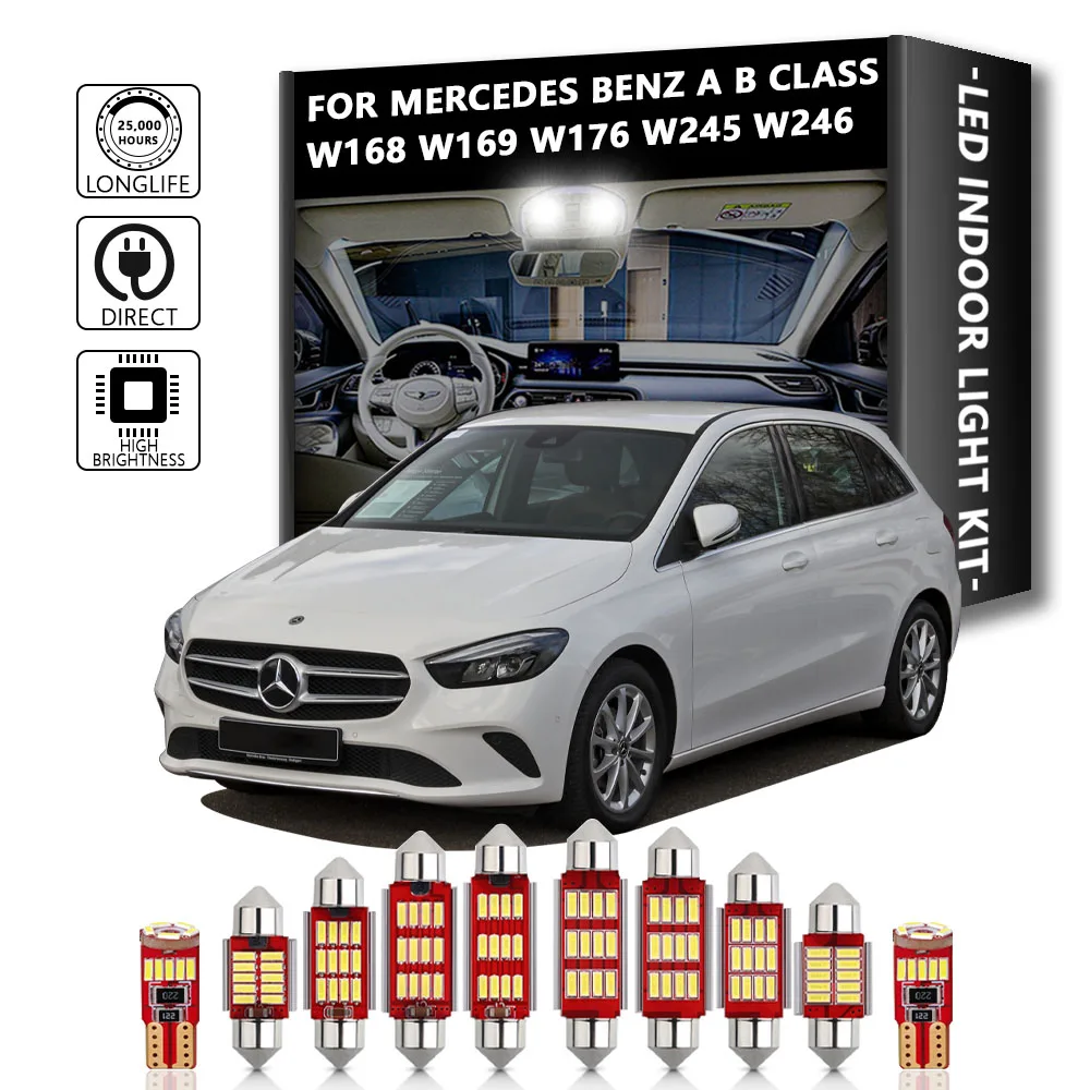 For Mercedes Benz A B Class W168 W169 W176 W245 W246 Car LED Interior Dome Map Reading Light Kit Vehicle Bulb Canbus
For Mercedes Benz A B Class W168 W169 W176 W245 W246 Car LED Interior Dome Map Reading Light Kit Vehicle Bulb Canbus