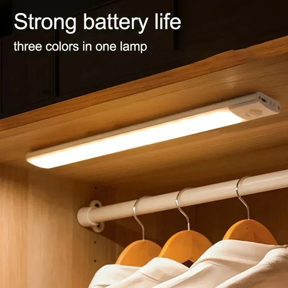 Motion Sensor Under Cabinet Lights Wireless USB Rechargeable Ultra Thin LED Night Light 3-Color Dimmable Indoor Lighting For Clo
Motion Sensor Under Cabinet Lights Wireless USB Rechargeable Ultra Thin LED Night Light 3-Color Dimmable Indoor Lighting For Clo