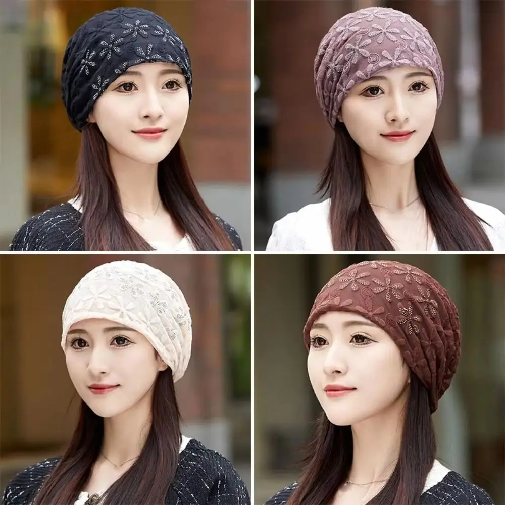 Lace Flower Beanies Cap Hollow Out Elegant Thin Crochet Slouchy Hat Headscarf Wrap Casual Turban Beanies Caps Spring Summer 
Lace Flower Beanies Cap Hollow Out Elegant Thin Crochet Slouchy Hat Headscarf Wrap Casual Turban Beanies Caps Spring Summer