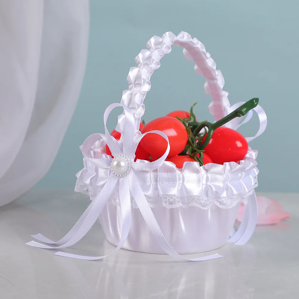 DIY wedding flower girl hand-held flower basket fruit basket wedding supplies lace flowers portable storage basket decorations
DIY wedding flower girl hand-held flower basket fruit basket wedding supplies lace flowers portable storage basket decorations