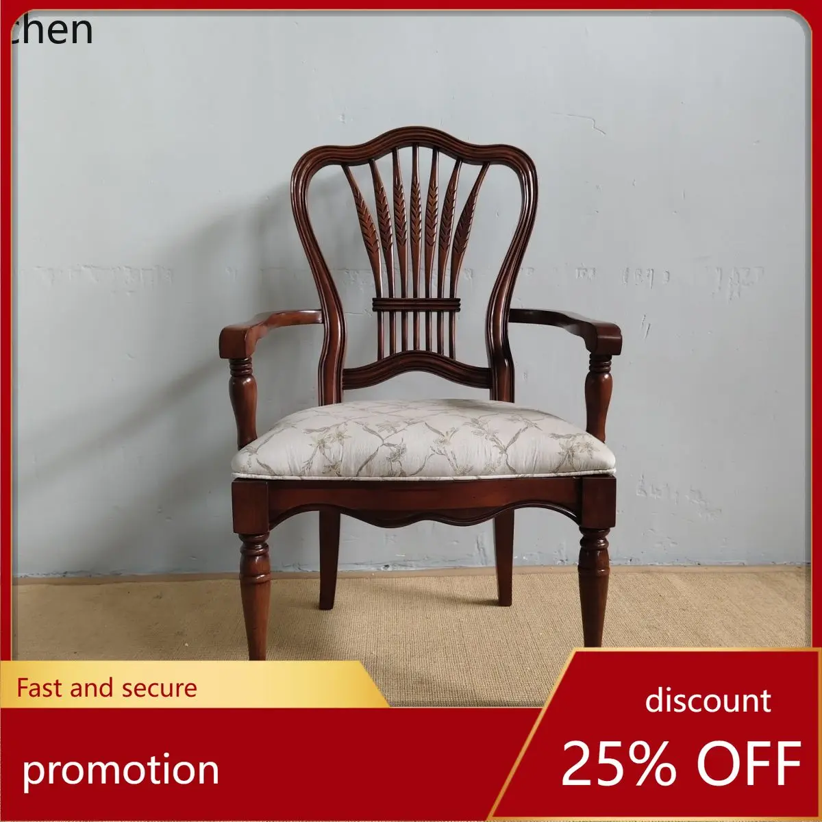 CZ Bedroom Retro French High-End Dining Chair Study High-End Catalpa Wood
CZ Bedroom Retro French High-End Dining Chair Study High-End Catalpa Wood