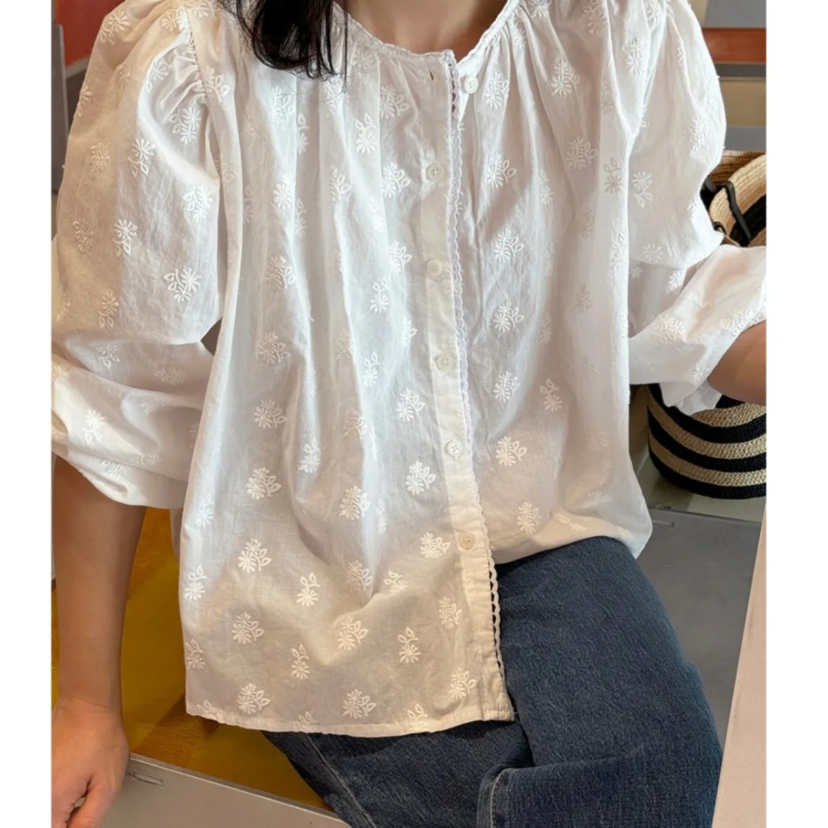 Casual Long Sve round Ne Women's irt Floral Hook Design Slimming Sweet Sle Commute Faion Straight Cut Chinese Made
Casual Long Sve round Ne Women's irt Floral Hook Design Slimming Sweet Sle Commute Faion Straight Cut Chinese Made