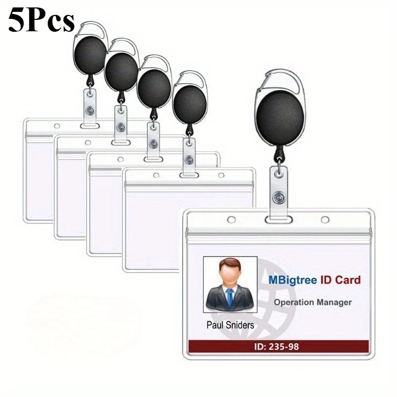 Набор из пяти предметов: легко выдвижная пряжка из цинкового сплава, прозрачный держатель для удостоверения личности — подходит для врачей, учителей и персонала
Набор из пяти предметов: легко выдвижная пряжка из цинкового сплава, прозрачный держатель для удостоверения личности — подходит для врачей, учителей и персонала