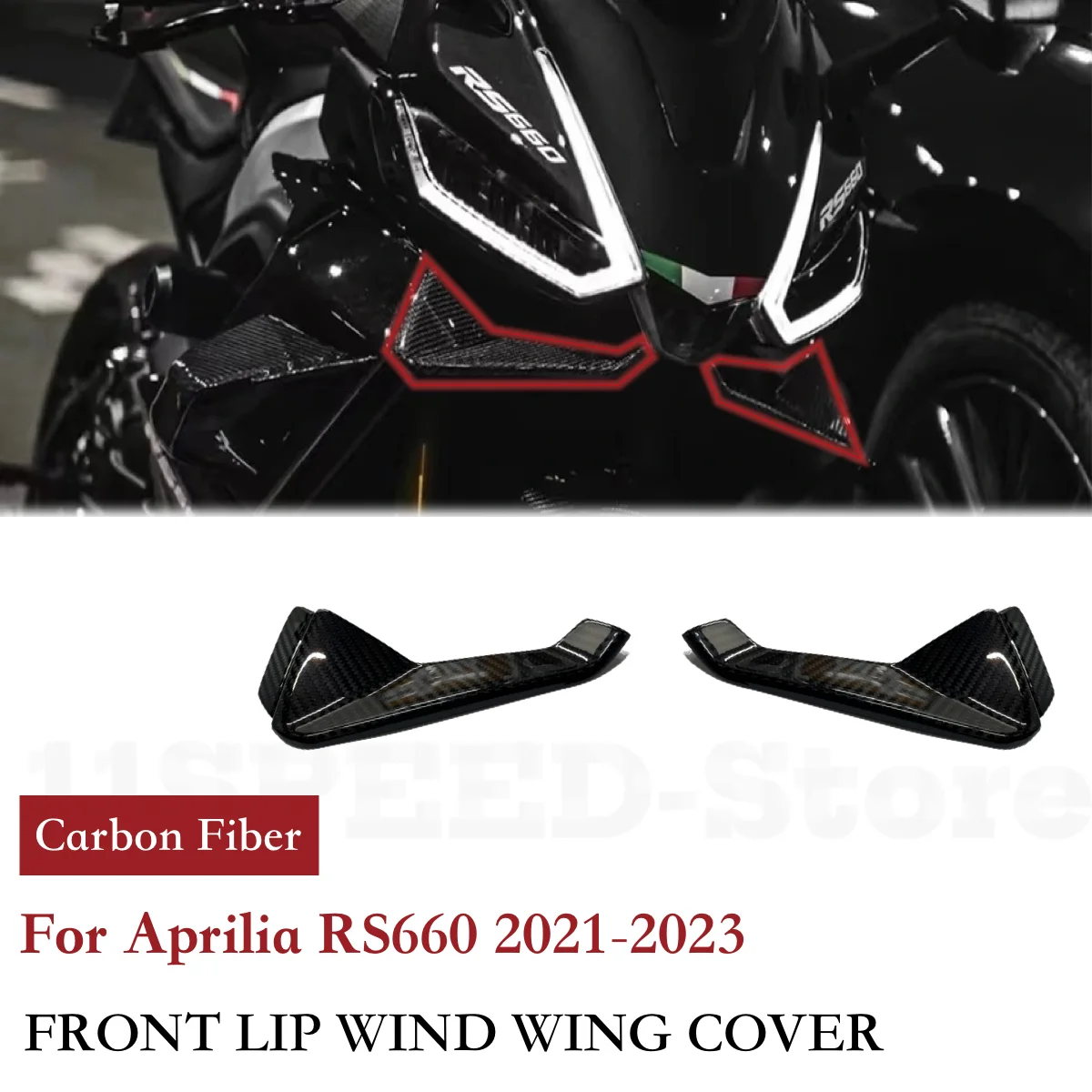 Мотоциклетные аксессуары для Aprilia RS660 2021-2023, передняя крышка крыла ветра, конусная аэродинамическая обтекатель крыльев 100% полностью из углеродного волокна
Мотоциклетные аксессуары для Aprilia RS660 2021-2023, передняя крышка крыла ветра, конусная аэродинамическая обтекатель крыльев 100% полностью из углеродного волокна