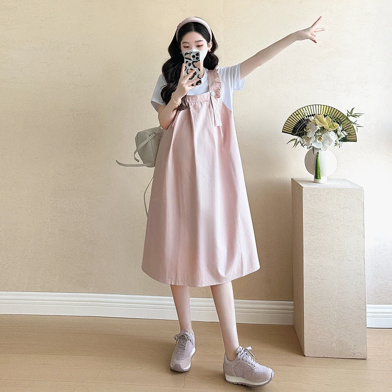 25SS Summer Sweet Slim Splicing One Piece Cotton Maternity Dress Patchwork Loose Straight Clothes for Pregnant Women Youth Cute
25SS Summer Sweet Slim Splicing One Piece Cotton Maternity Dress Patchwork Loose Straight Clothes for Pregnant Women Youth Cute