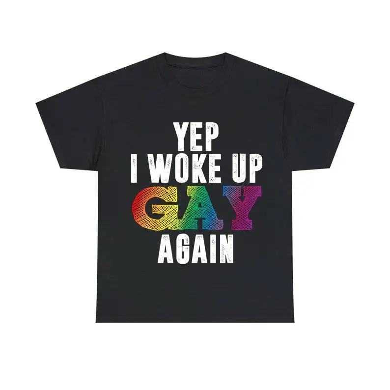 Футболка «Yep I Woke Up Gay Again», забавная футболка с надписью Rainbow Pride LGBTQ + Ally, подарок, повседневная уличная одежда для мужчин и женщин
Футболка «Yep I Woke Up Gay Again», забавная футболка с надписью Rainbow Pride LGBTQ + Ally, подарок, повседневная уличная одежда для мужчин и женщин