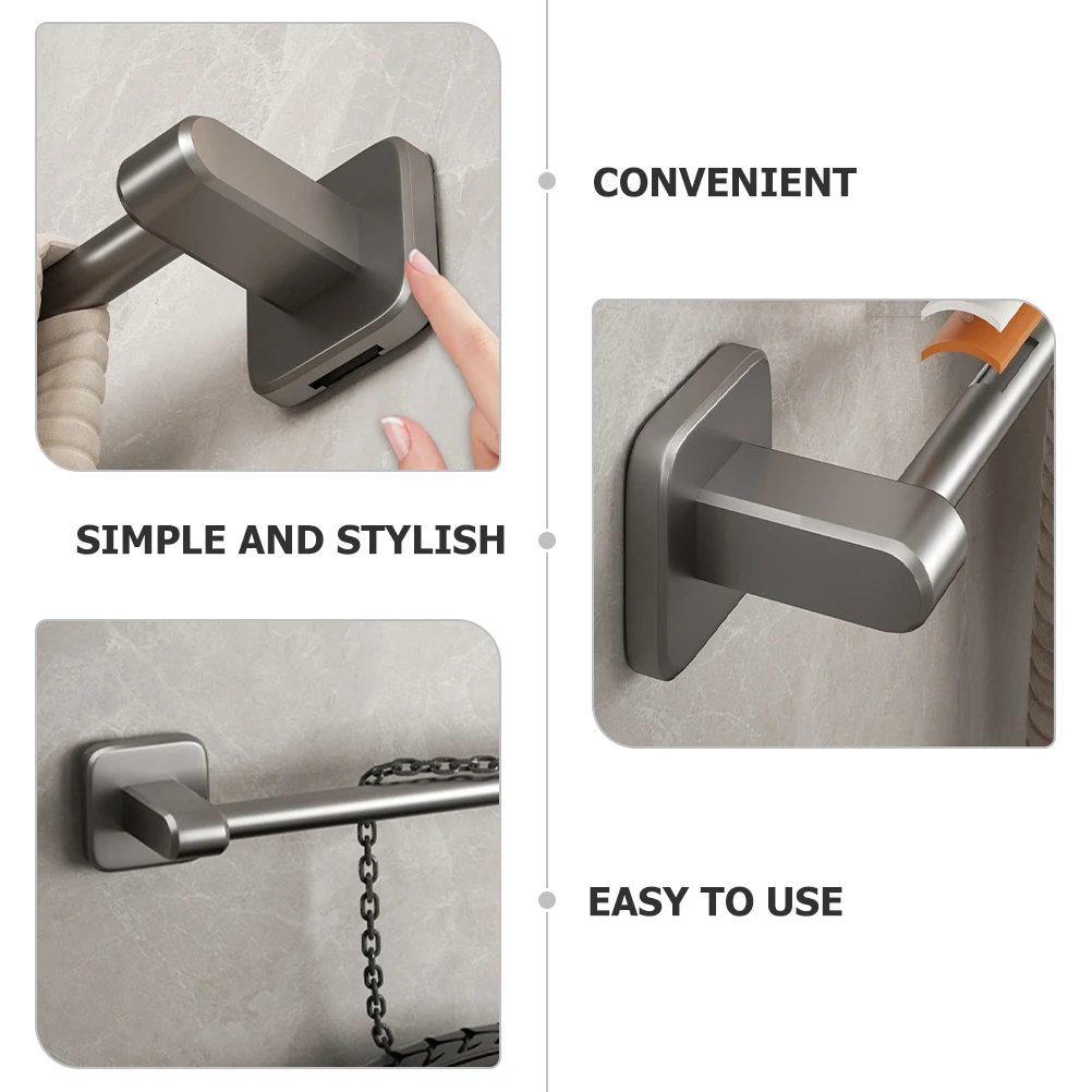 Nail free Single Pole Towel Hanger Gray 40cm Bathroom Wall Rack Holder for H Towel Washcloth Heavy Duty Adhesive Bar
Nail free Single Pole Towel Hanger Gray 40cm Bathroom Wall Rack Holder for H Towel Washcloth Heavy Duty Adhesive Bar