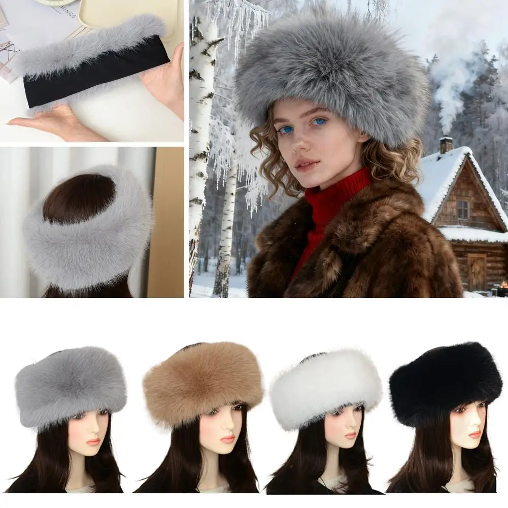 Solid Color Plush Headband Elastic Faux Fur Headband Set Black Mongolian Top Hat Circle Women's Fur Headband Hair Accessory
Solid Color Plush Headband Elastic Faux Fur Headband Set Black Mongolian Top Hat Circle Women's Fur Headband Hair Accessory