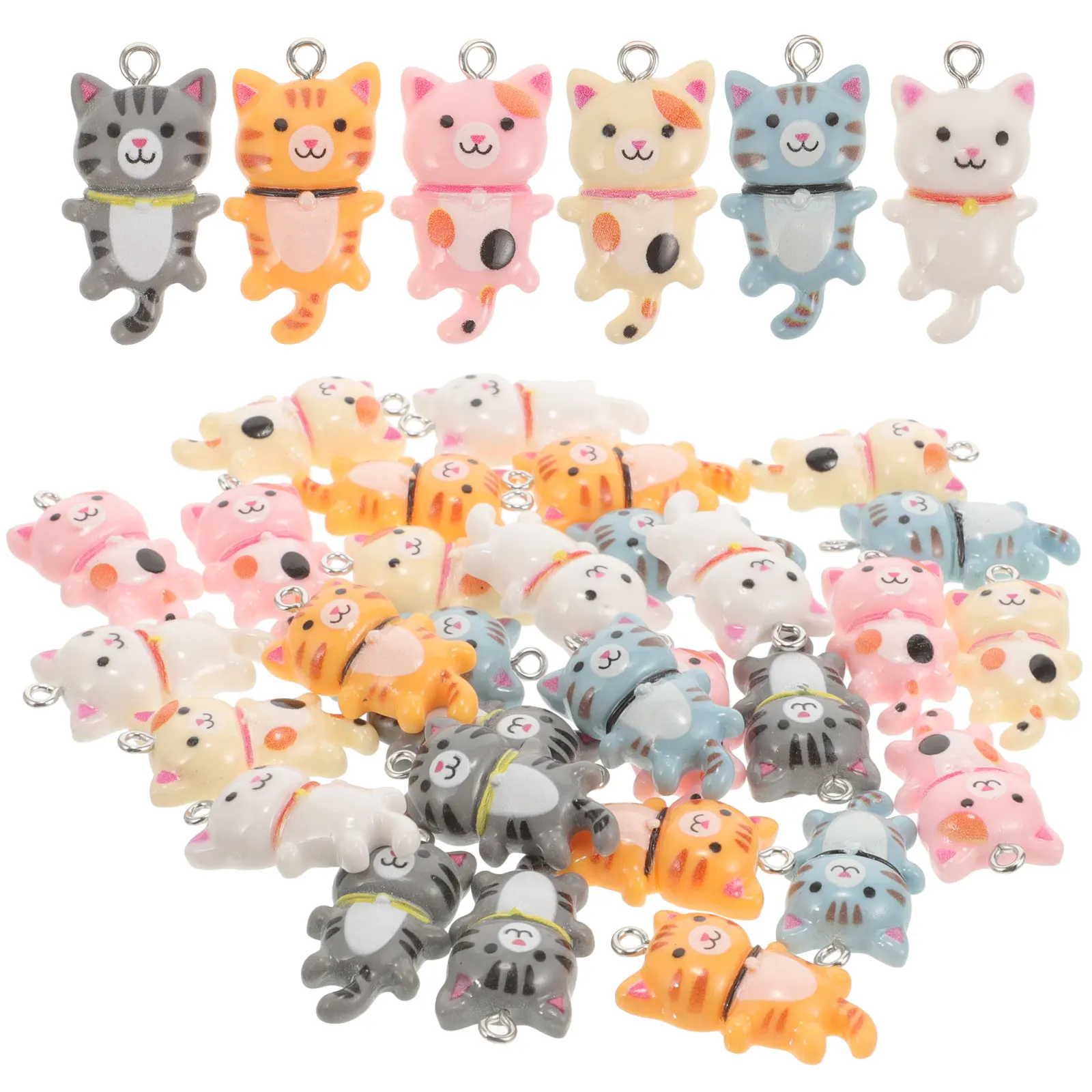 30pcs Resin Kitten Charms Jewelry Making Supplies Cute Cat Earring Pendant Necklace Bracelet Findings Gray Blue Yellow Orange
30pcs Resin Kitten Charms Jewelry Making Supplies Cute Cat Earring Pendant Necklace Bracelet Findings Gray Blue Yellow Orange
