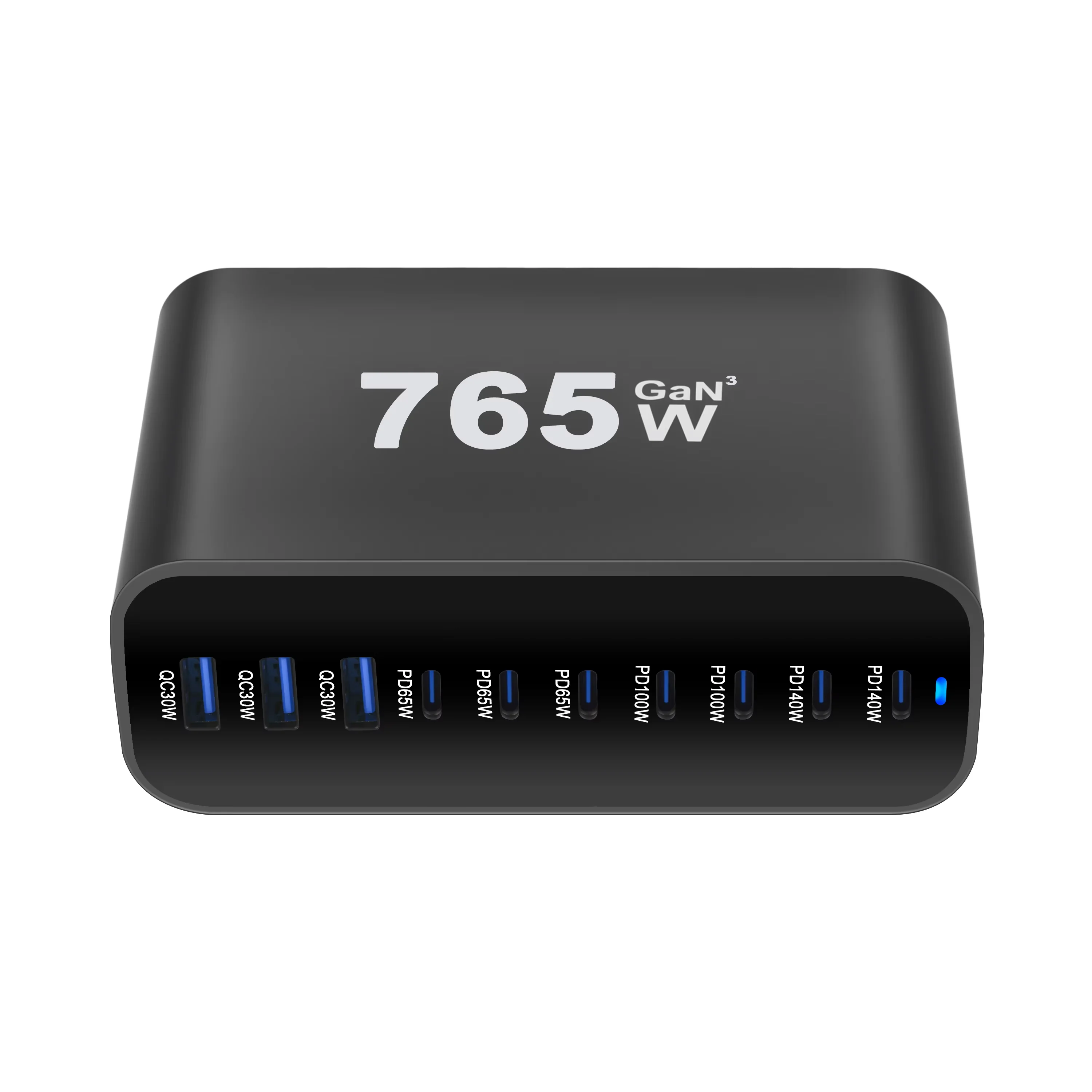 Новинка! Настольное зарядное устройство GaN 765 Вт с 10 портами USB-C PD 3.0 (7C3A) для быстрой зарядки, ультрапортативный дизайн для мобильных устройств и планшетов
Новинка! Настольное зарядное устройство GaN 765 Вт с 10 портами USB-C PD 3.0 (7C3A) для быстрой зарядки, ультрапортативный дизайн для мобильных устройств и планшетов