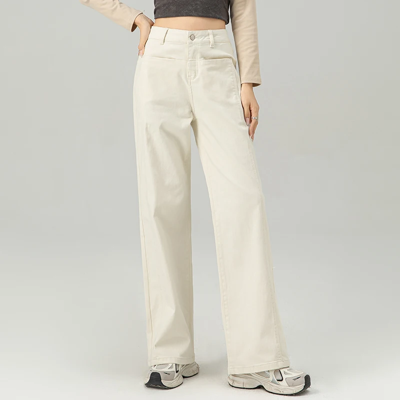 High Waist Straight Leg Jeans Women's Spring Autumn New Style Slimming Design Wide Leg Casual Long Pants Beige Cotton Stretch...
High Waist Straight Leg Jeans Women's Spring Autumn New Style Slimming Design Wide Leg Casual Long Pants Beige Cotton Stretch...