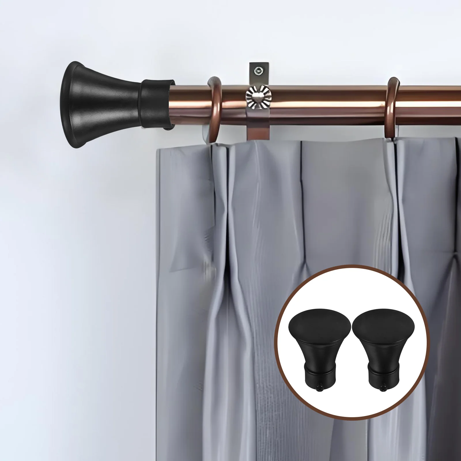 2pcs 28mm Diameter Rod Finials Black Coating Anti Rust Decorative Ends for Living Room Bedroom Home Decor
2pcs 28mm Diameter Rod Finials Black Coating Anti Rust Decorative Ends for Living Room Bedroom Home Decor
