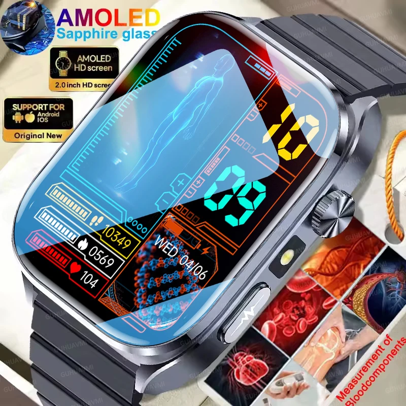 2026 New Accurate AI Diagnosis ECG Smart Watch Body Fat Blood Oxygen Blood Pressure 2.0”HD AMOLED Screen Clock Call Health Watch
2026 New Accurate AI Diagnosis ECG Smart Watch Body Fat Blood Oxygen Blood Pressure 2.0”HD AMOLED Screen Clock Call Health Watch