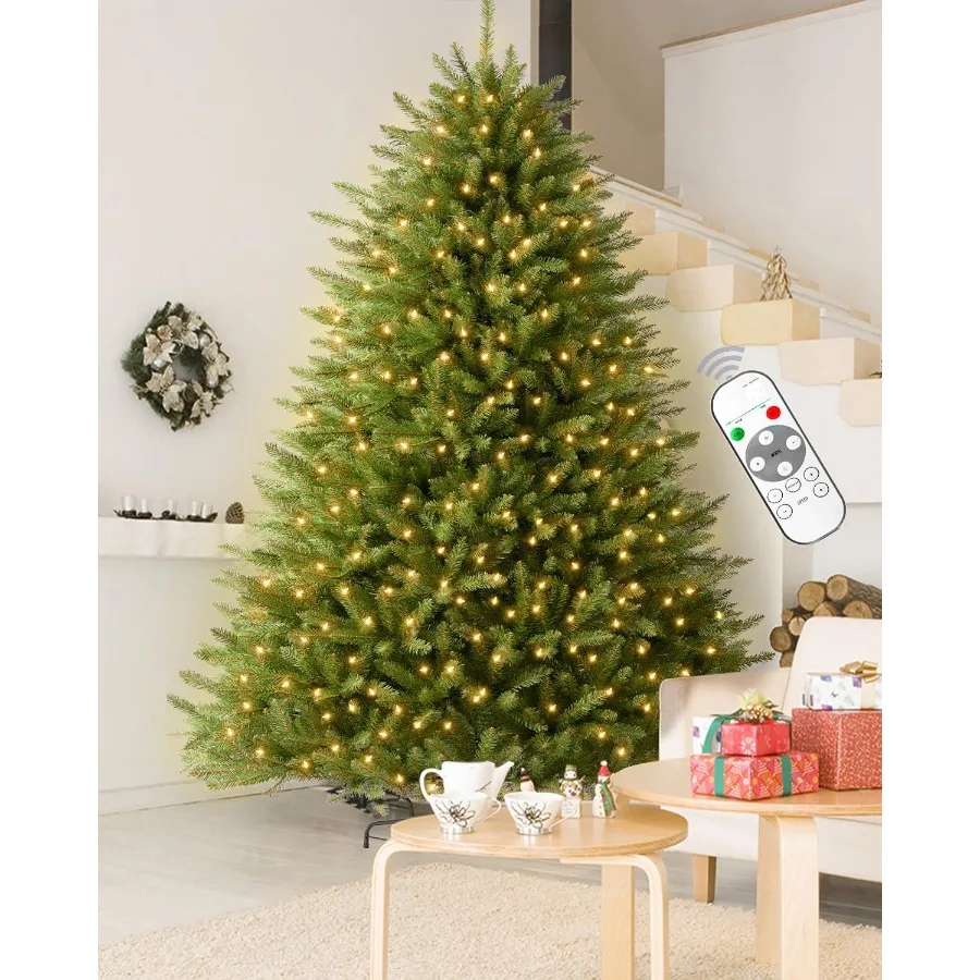 6FT Pre-lit Christmas Tree Premium Artificial Spruce with Remote Control Featuring 600 Warm White and Multi-Color Lights for Ou
6FT Pre-lit Christmas Tree Premium Artificial Spruce with Remote Control Featuring 600 Warm White and Multi-Color Lights for Ou