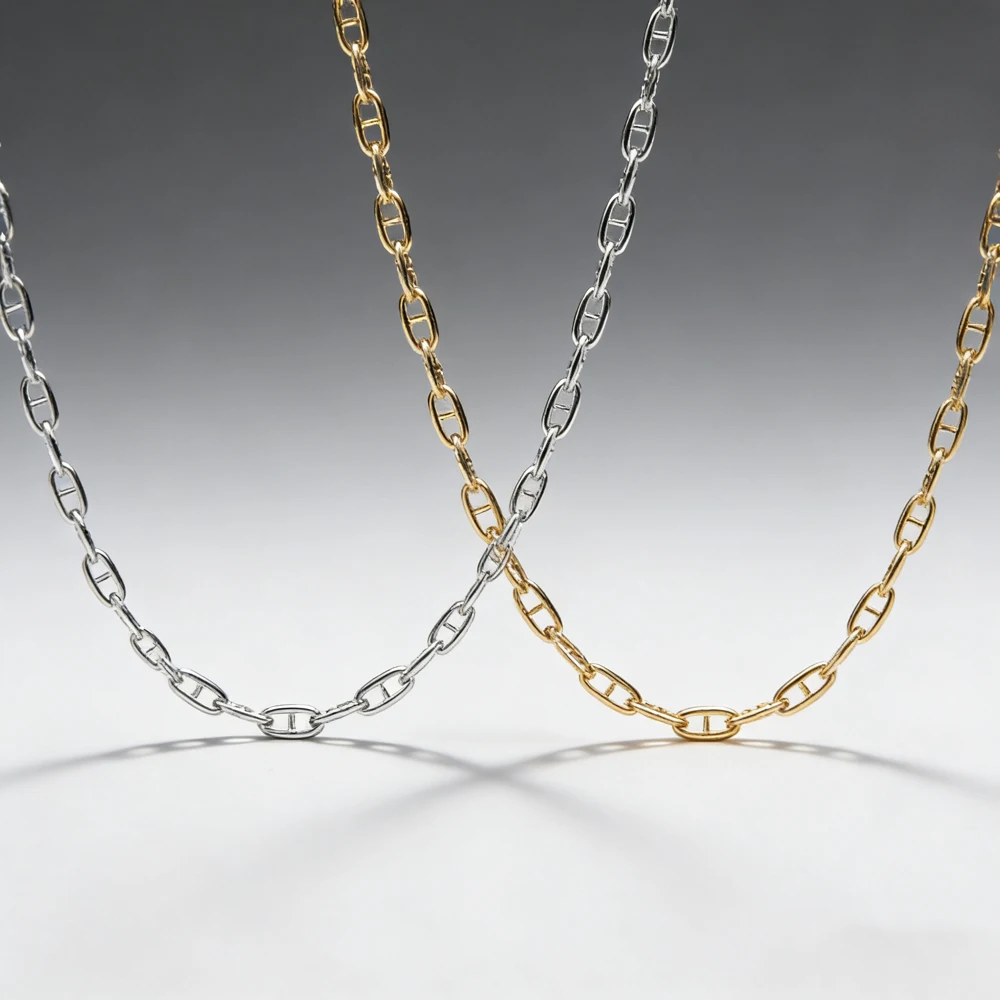 S925 Sterling Silver Necklace 18K Gold Plated Link Chain Necklace Fashion Minimalist Jewelry for Women Daily Party Gift
S925 Sterling Silver Necklace 18K Gold Plated Link Chain Necklace Fashion Minimalist Jewelry for Women Daily Party Gift