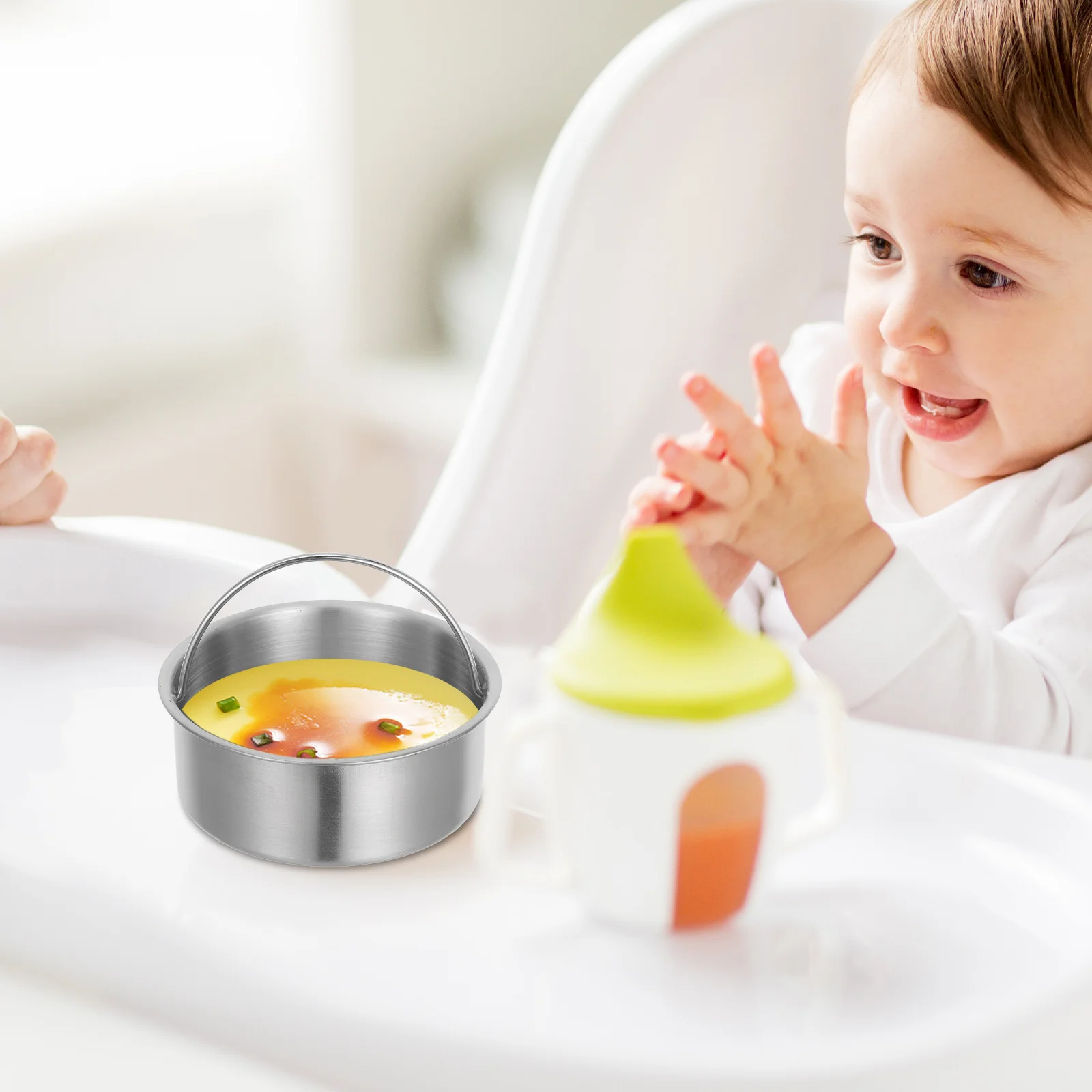 1pc Steaming Egg Bowl 304 Stainless Steel Round Multifunctional Kitchen Gadget For Home Commercial Use Stew Soup Container
1pc Steaming Egg Bowl 304 Stainless Steel Round Multifunctional Kitchen Gadget For Home Commercial Use Stew Soup Container