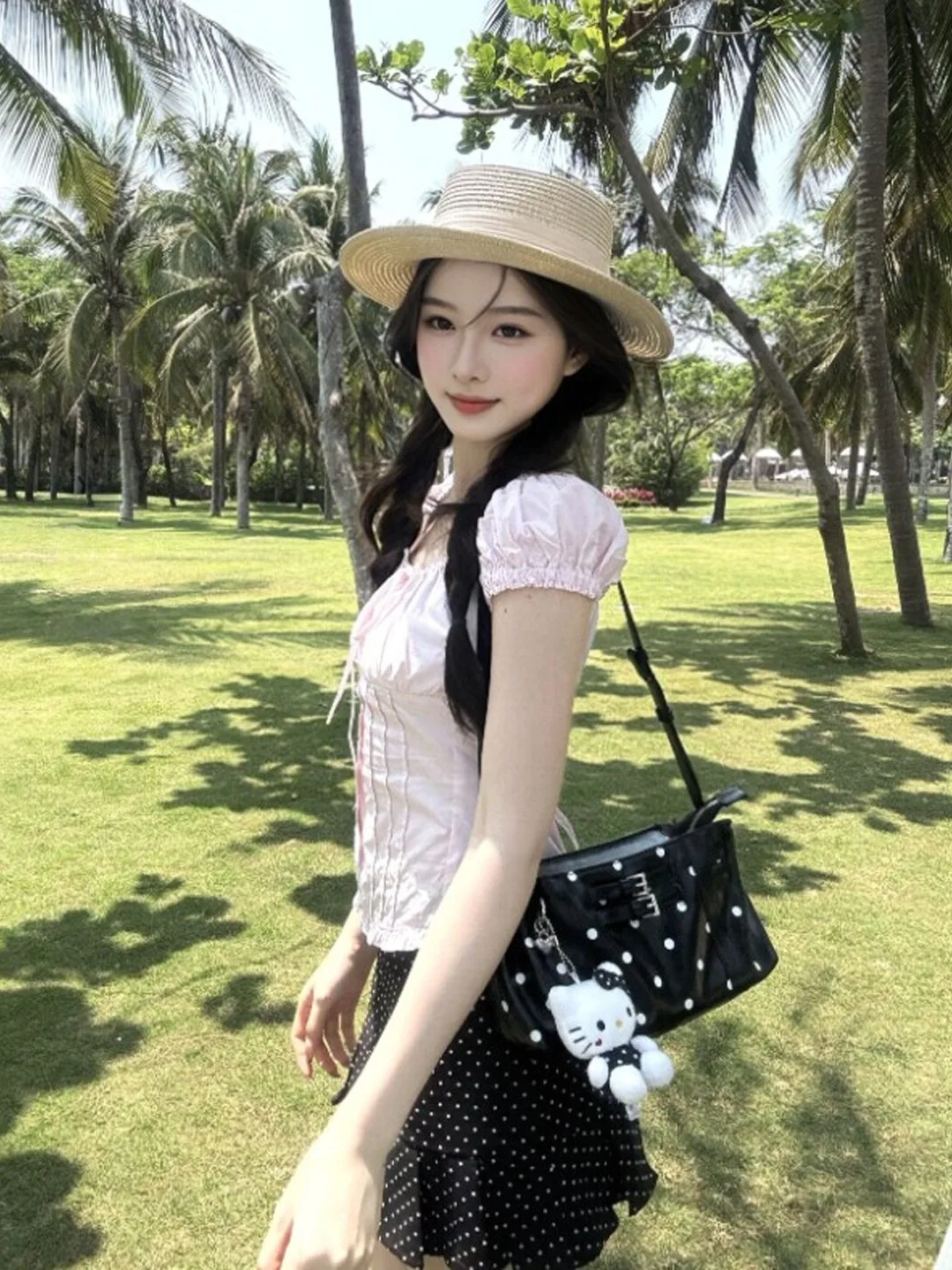 Sweet Shirt And Polka Dot Half Skirt Two Piece Set Korean Gentle Style Summer Fashion Ensemble Comfortable Cotton Blend
Sweet Shirt And Polka Dot Half Skirt Two Piece Set Korean Gentle Style Summer Fashion Ensemble Comfortable Cotton Blend