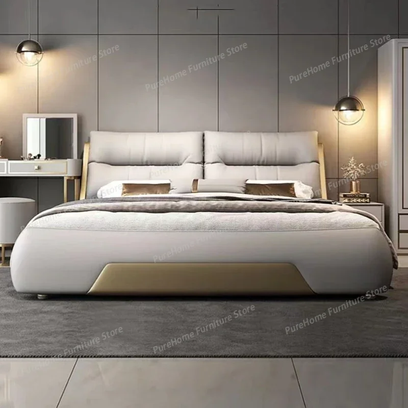 Soft Storage White Double Bed Headboard High End Elegant Twin Bed Frame Platform Safe Sleeping Cama De Casal Bedroom Furniture
Soft Storage White Double Bed Headboard High End Elegant Twin Bed Frame Platform Safe Sleeping Cama De Casal Bedroom Furniture