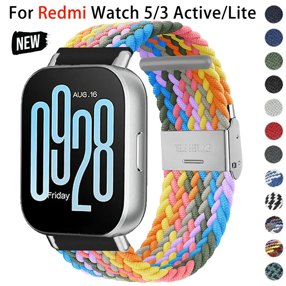 Эластичный плетеный ремешок 22 мм для Redmi Watch 5/3, активный ремешок для часов, нейлоновый регулируемый быстросъемный браслет для Redmi Watch 3/5 Lite
Эластичный плетеный ремешок 22 мм для Redmi Watch 5/3, активный ремешок для часов, нейлоновый регулируемый быстросъемный браслет для Redmi Watch 3/5 Lite